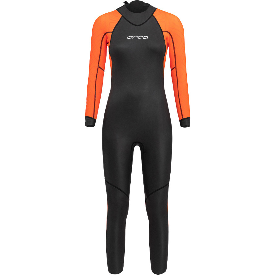 2026 Orca Womens Vitalis Hi-Vis Back Zip Open Water Swim Wetsuit NN674601 - Black